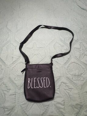 Rae Dunn "Blessed" Crossbody Bag Adjustable Strap NWOT